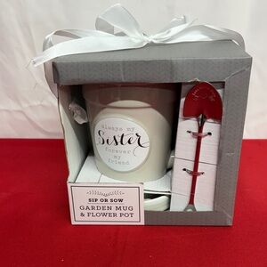 Sip or Sow Garden Mug & Flower Pot Set - Always my SISTER forever my friend